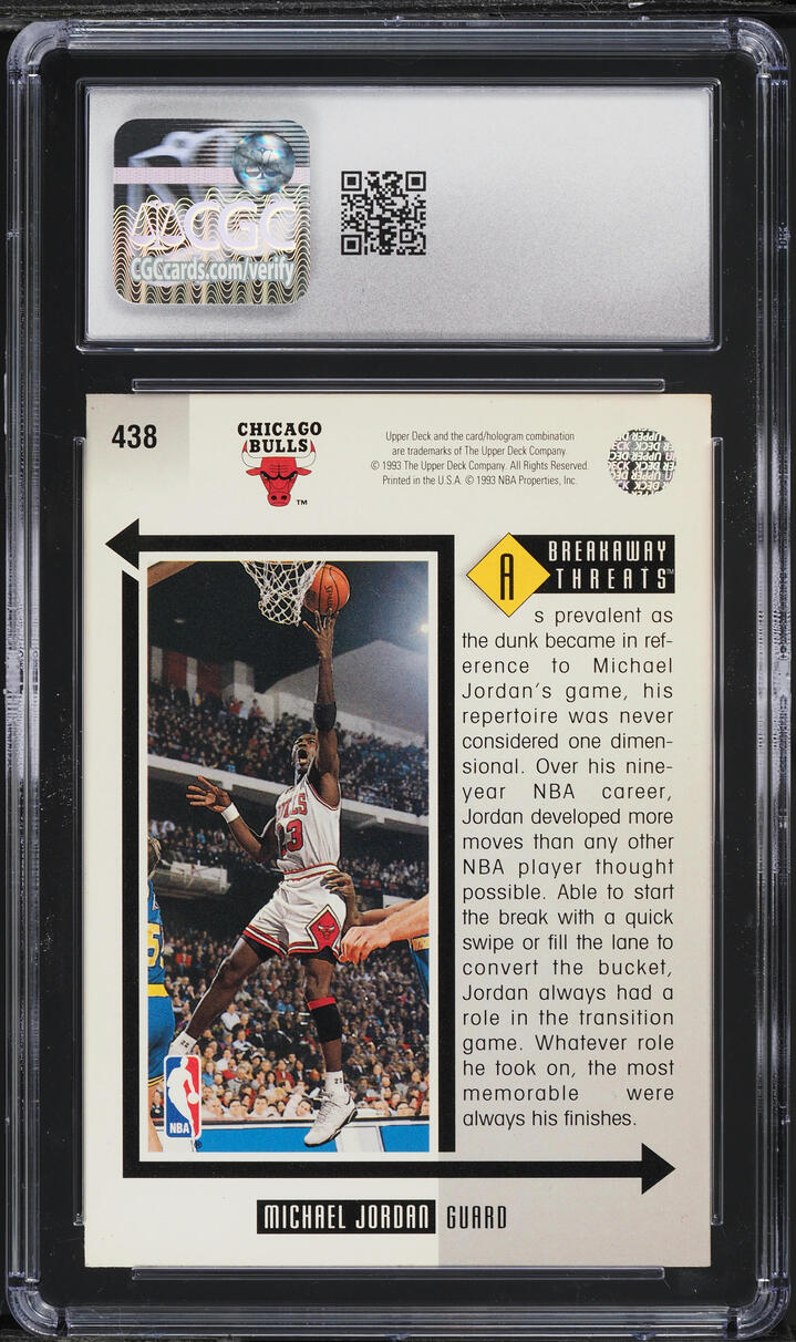 1993 Upper Deck Michael Jordan #438 CGC 6 EXMT