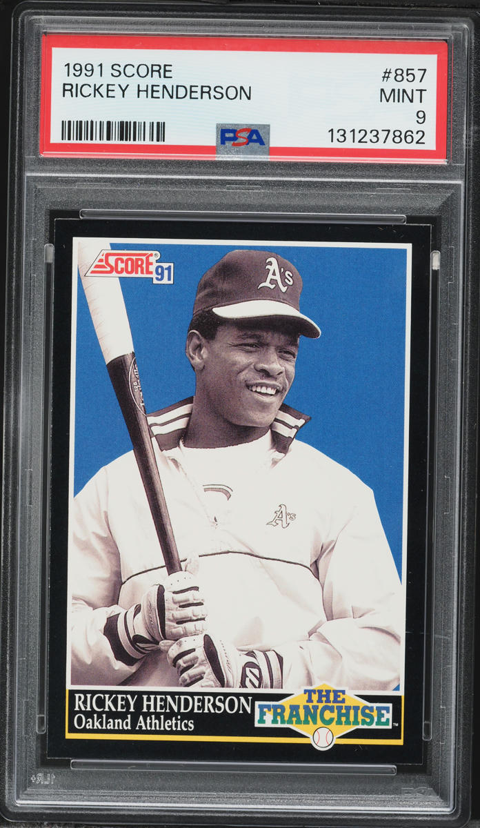 1991 Score Rickey Henderson #857 PSA 9 MINT