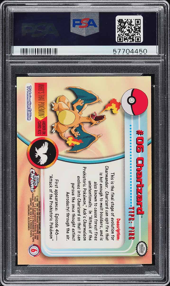 2000 Topps Chrome Pokemon Series 1 Charizard #6 PSA 10 GEM MINT