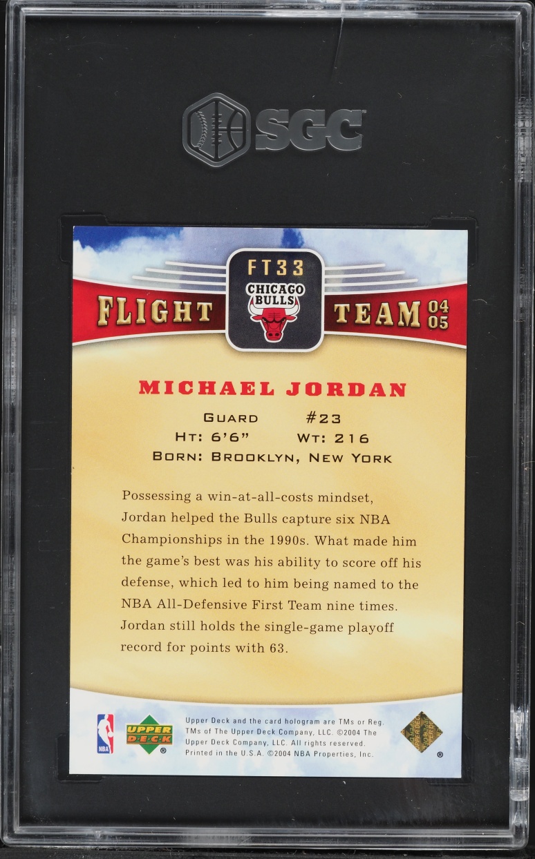 2004 Upper Deck Flight Team Michael Jordan #FT33 SGC 8.5 NM-MT+