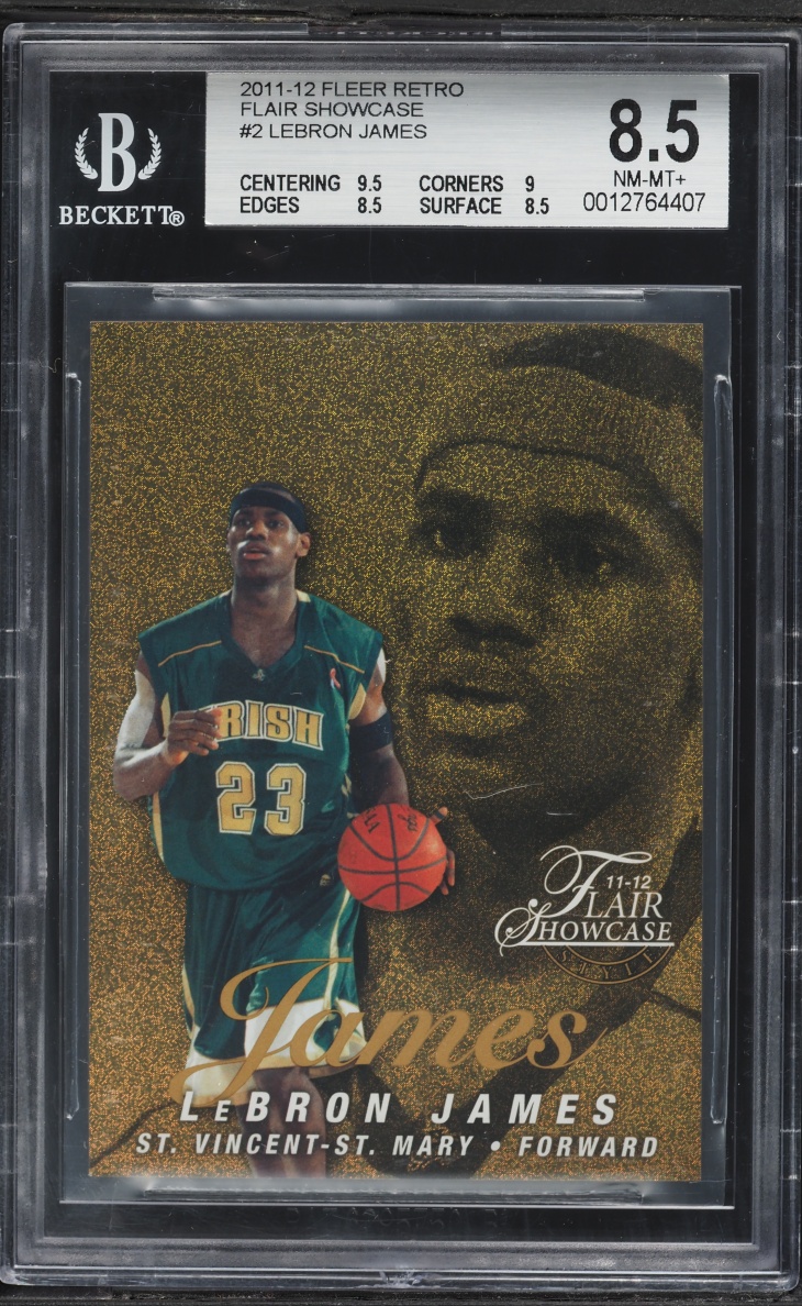2011 Fleer Retro Flair Showcase LeBron James /150 #FL-2 BGS 8.5 NM-MT+