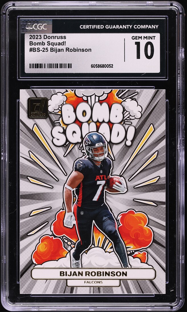 2023 Donruss Bomb Squad! Bijan Robinson ROOKIE #BS-25 CGC 10 GEM MINT