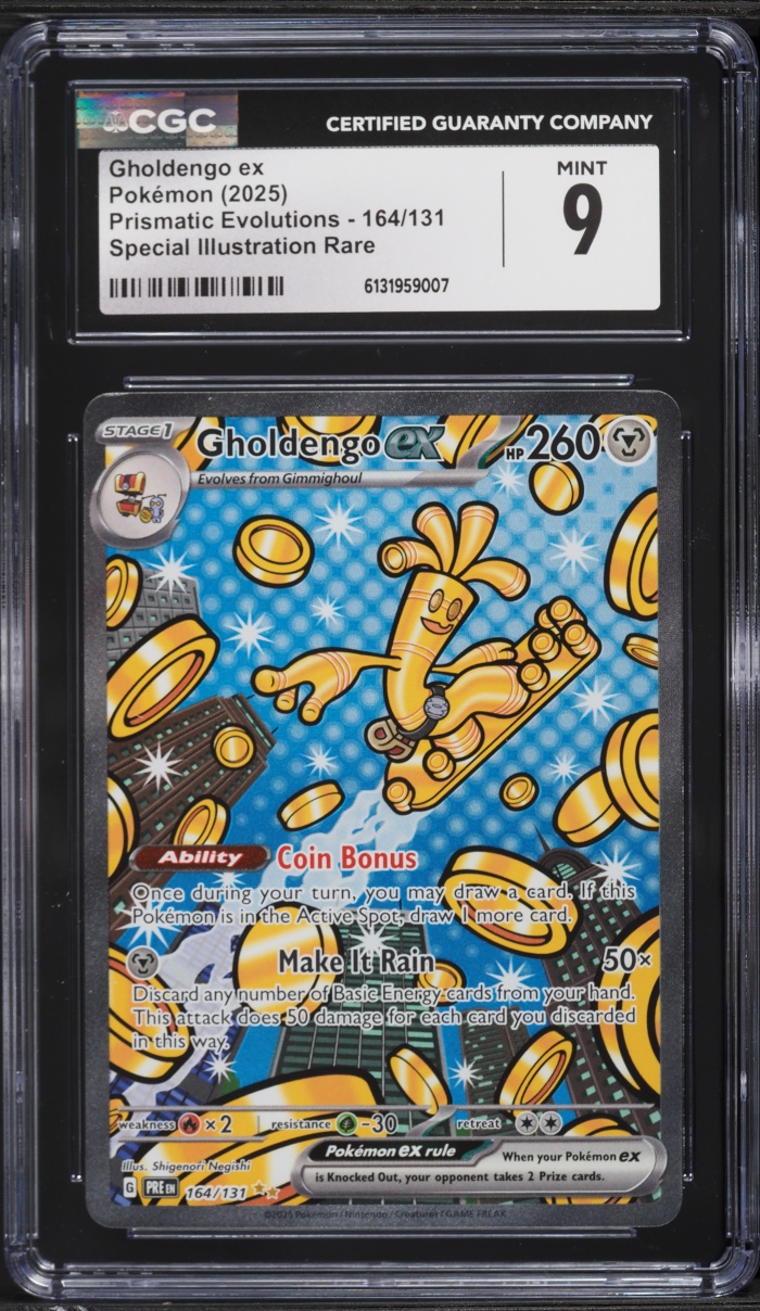 2025 Pokemon Scarlet & Violet Prismatic Evolutions SIR Gholdengo Ex #164 CGC 9 MINT