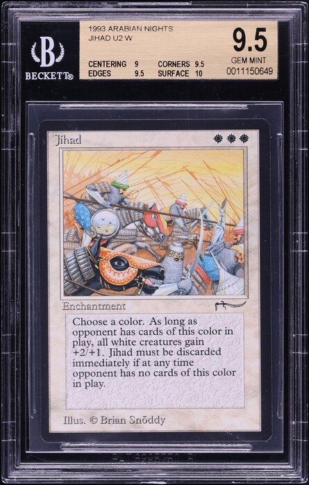 1993 Magic The Gathering MTG Arabian Nights Jihad BGS 8.5 NM-MT+