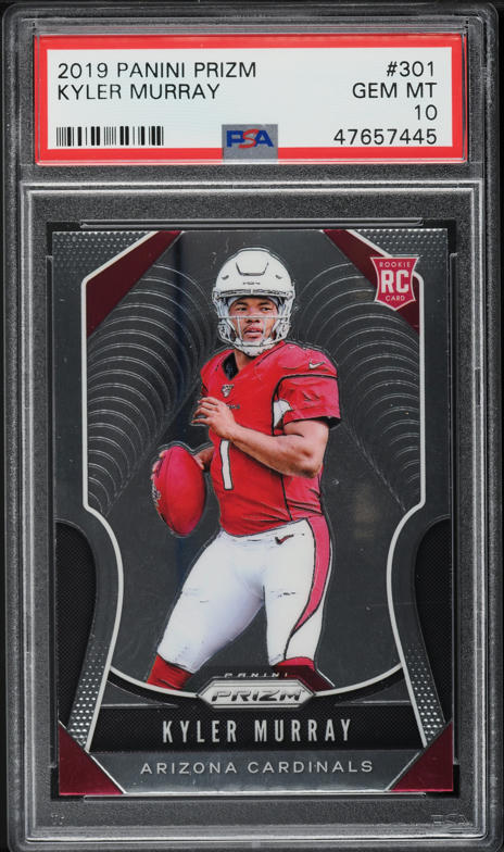 2019 PRIZM NFL (Kyler Murray）RC 2019 Panini Prizm Kyler Murray PSA 10 GEM MINT Rookie Card