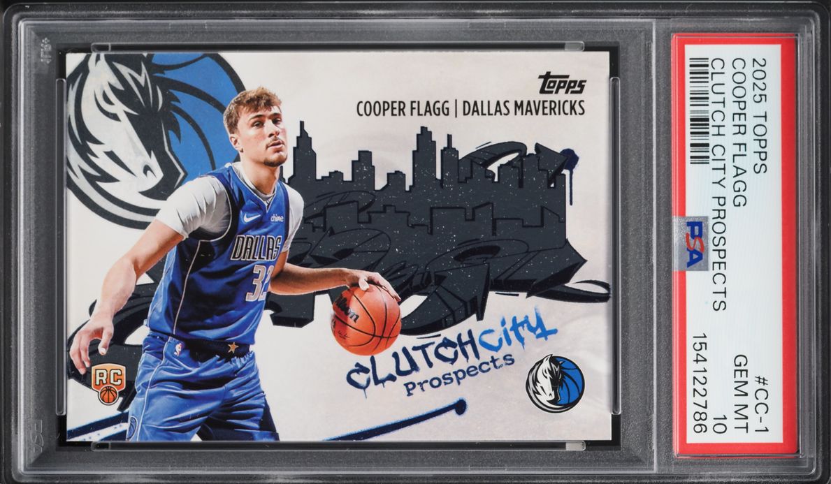 2025 Topps Clutch City Prospects Cooper Flagg ROOKIE #CC-1 PSA 10 GEM MINT