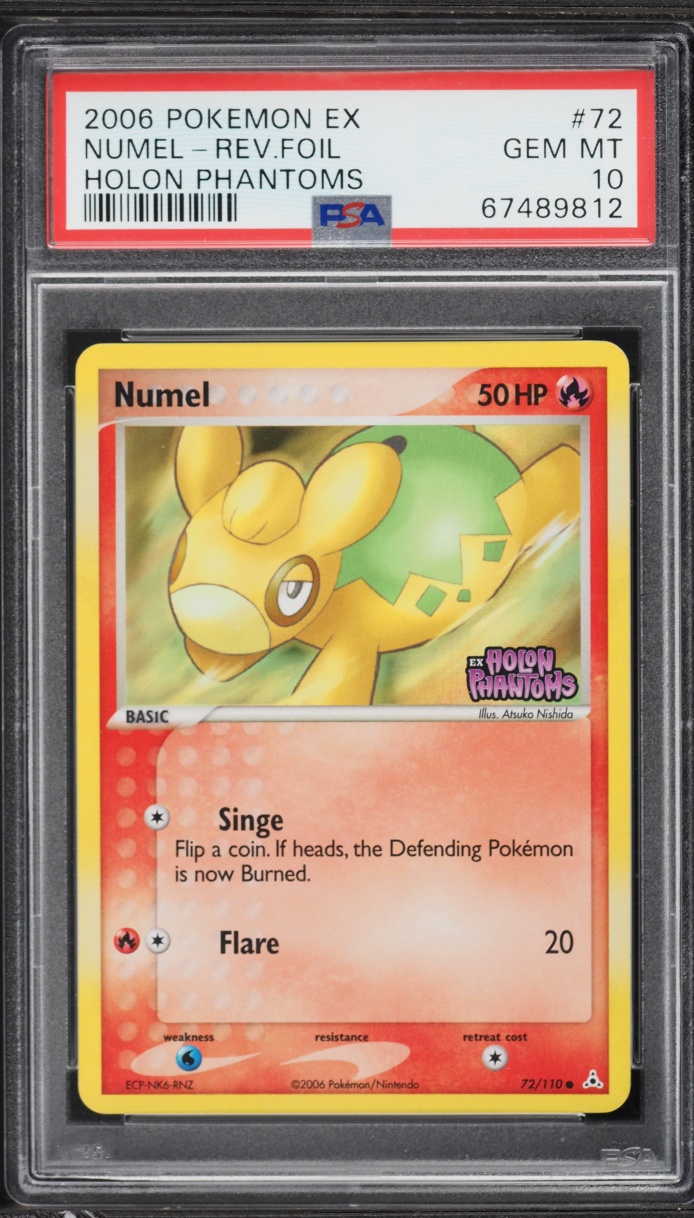 2006 Pokemon EX Holon Phantoms Reverse Holo Numel #72 PSA 10 GEM MINT