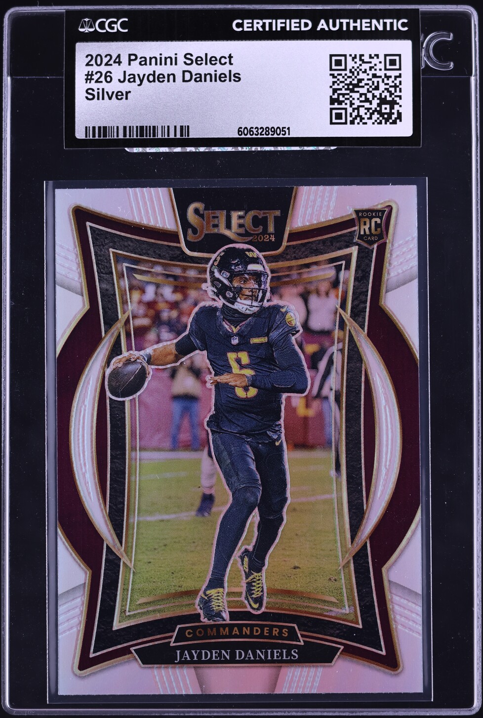 2024 Select Concourse Silver Prizm Jayden Daniels ROOKIE #26 CGC AUTH