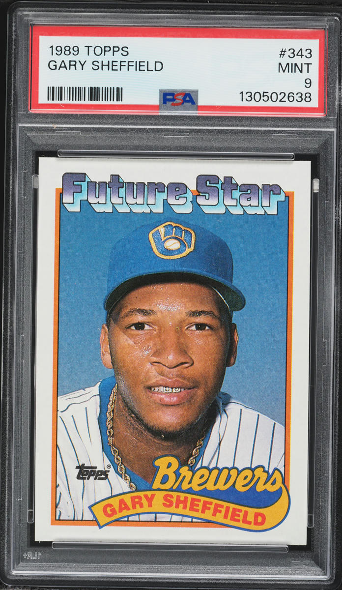 1989 Topps Gary Sheffield ROOKIE #343 PSA 9 MINT
