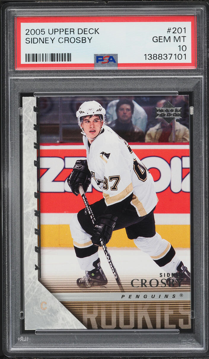 2005 Upper Deck Young Guns Sidney Crosby ROOKIE #201 PSA 10 GEM MINT