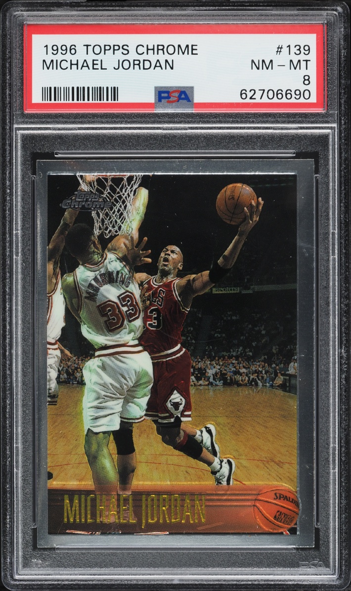 1996 Topps Chrome Michael Jordan #139 PSA 8 NM-MT