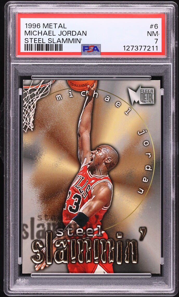 1996 Metal Steel Slammin' Michael Jordan #6 PSA 7 NRMT