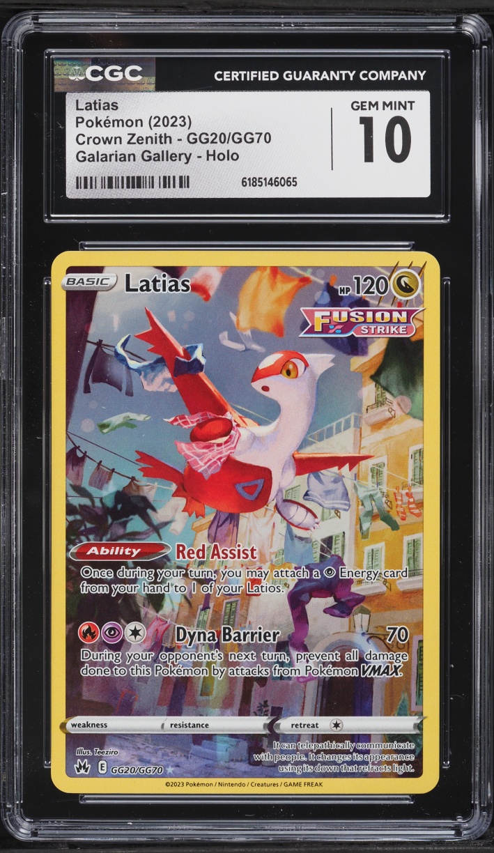 2023 Pokemon Sword & Shield Crown Zenith Full Art Latias #GG20 CGC 10 GEM MINT