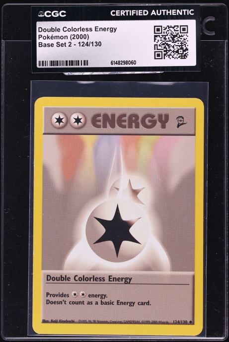 2000 Pokemon Base Set 2 Double Colorless Energy #124 CGC AUTH
