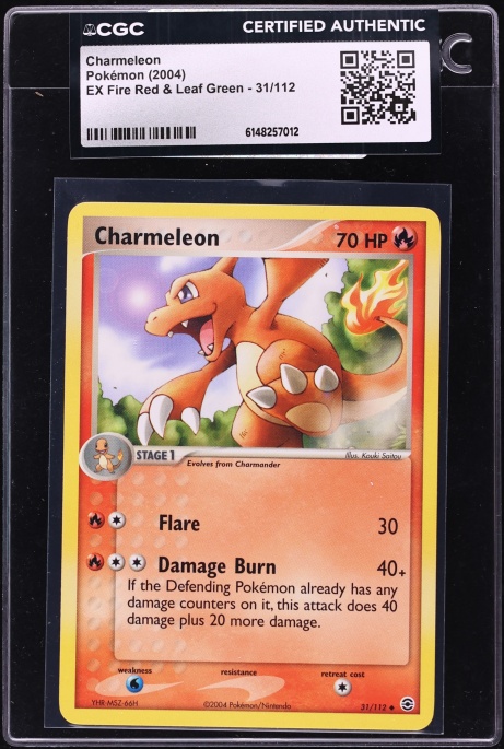 2004 Pokemon EX Fire Red & Leaf Green Charmeleon #31 CGC AUTH