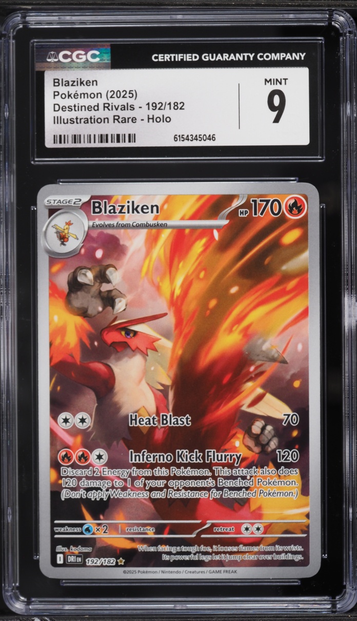 2025 Pokemon Scarlet & Violet Destined Rivals IR Blaziken #192 CGC 9 MINT