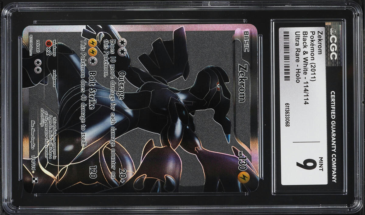 2011 Pokemon Black & White Full Art Zekrom #114 CGC 9 MINT