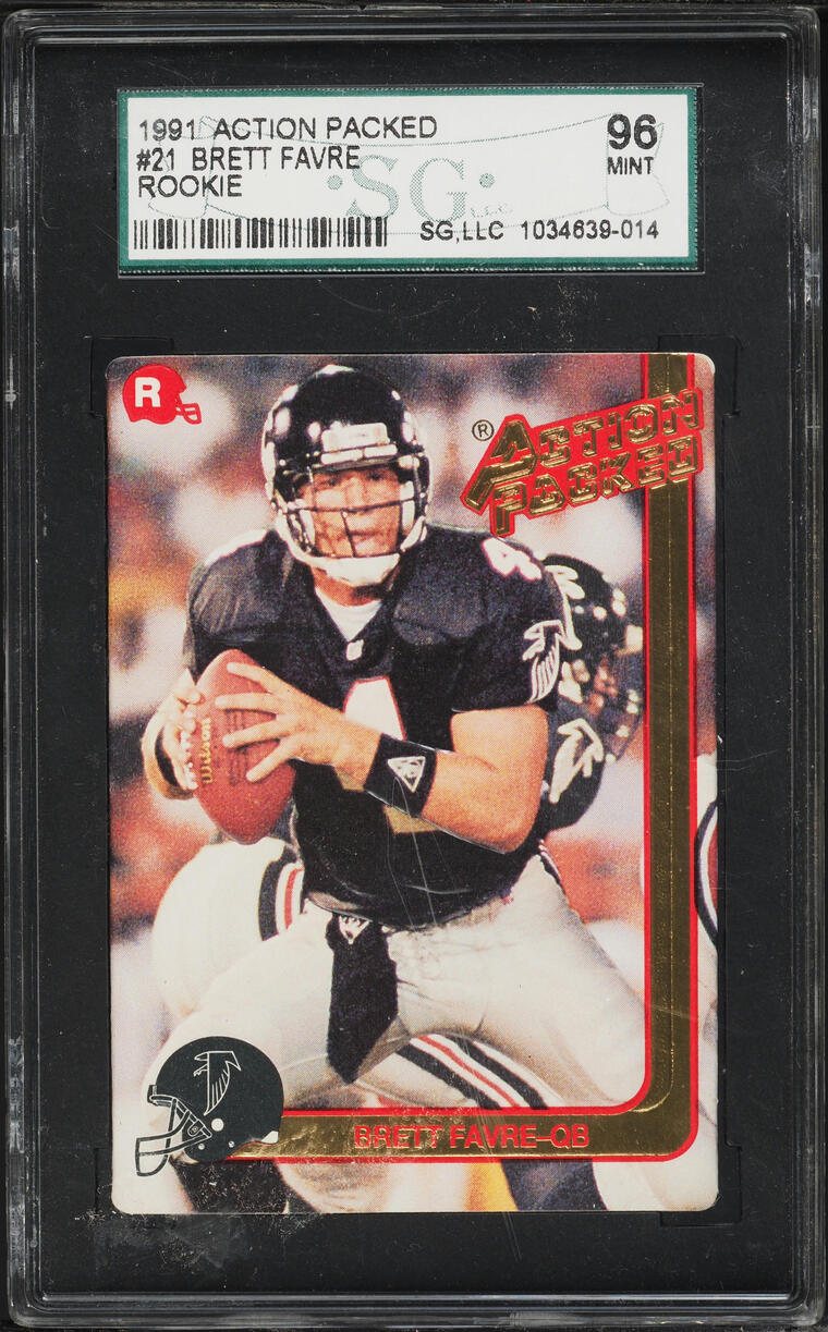 1991 Action Packed Update Brett Favre ROOKIE #21 SGC 9 MINT