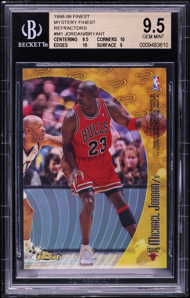 1998 Finest Mystery Refractor Michael Jordan & Kobe Bryant #M1 BGS 9.5 GEM MINT