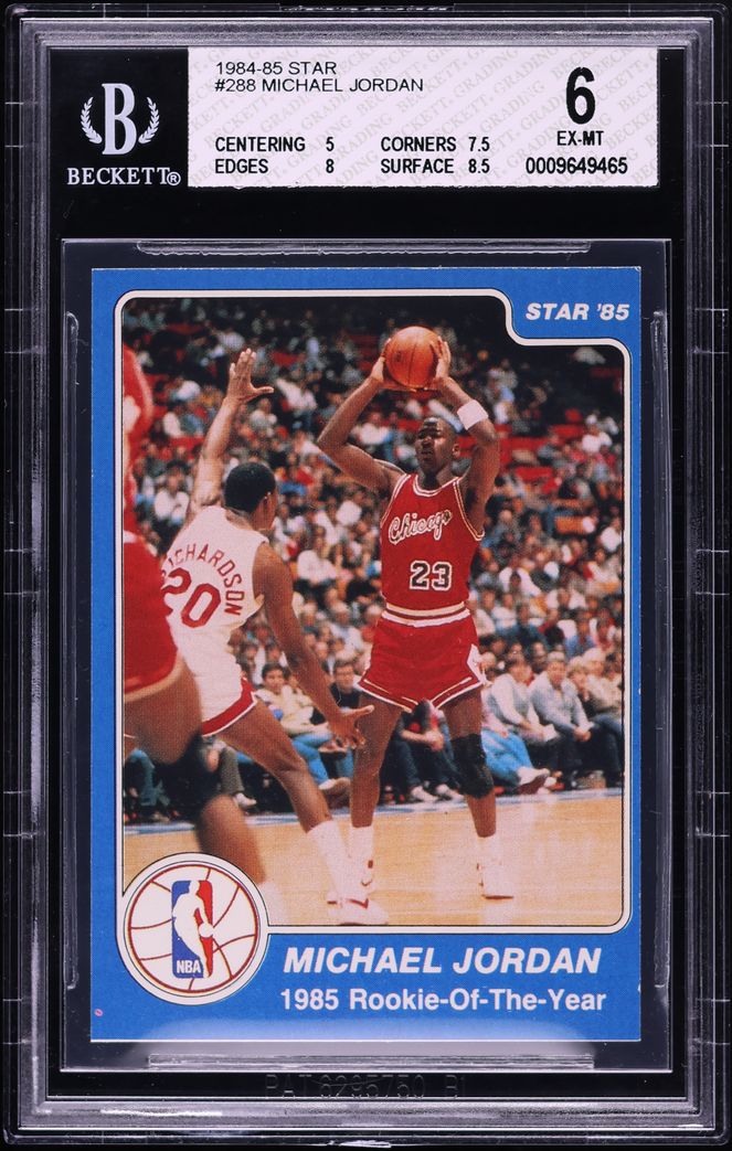 1984 Star Basketball Michael Jordan ROOKIE #288 BGS 6 EXMT
