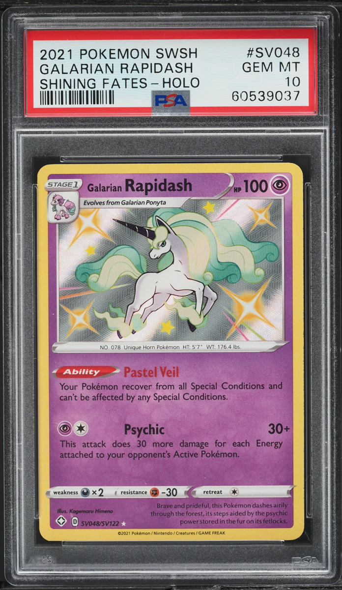 2021 Pokemon SWSH Shining Fates Shiny Galarian Rapidash #SV48 PSA 10 GEM MINT