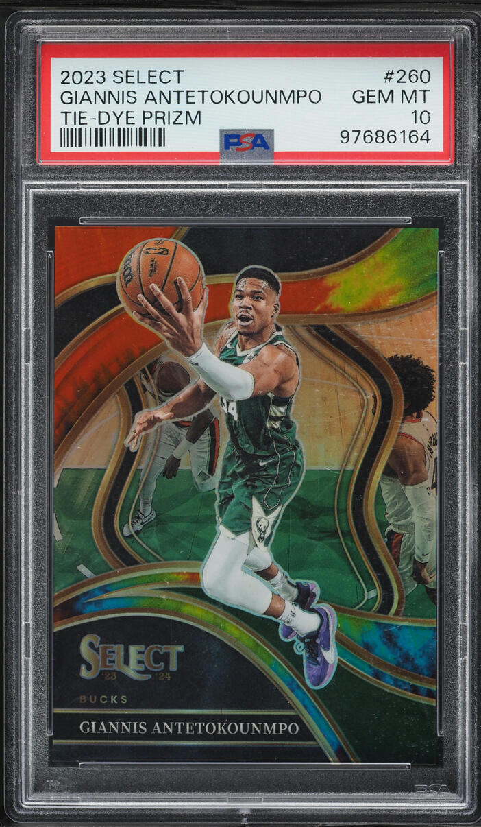 2023 Select Courtside Tie-Dye Prizm Giannis Antetokounmpo /25 #260 PSA 10 GEM