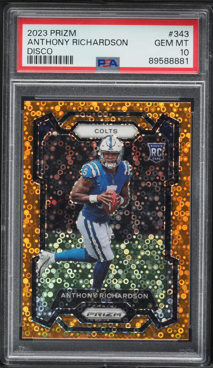 2023 Panini Prizm Disco Anthony Richardson ROOKIE #343 PSA 10 GEM MINT