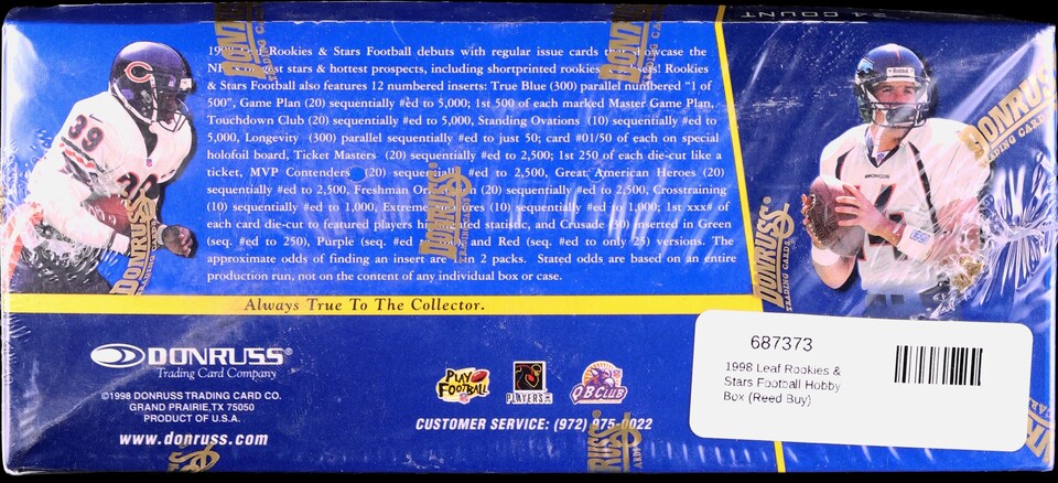 1998 Leaf Football Sealed Hobby Box, 24 Packs, Peyton Manning Randy Moss ROOKIE? - Photo 2