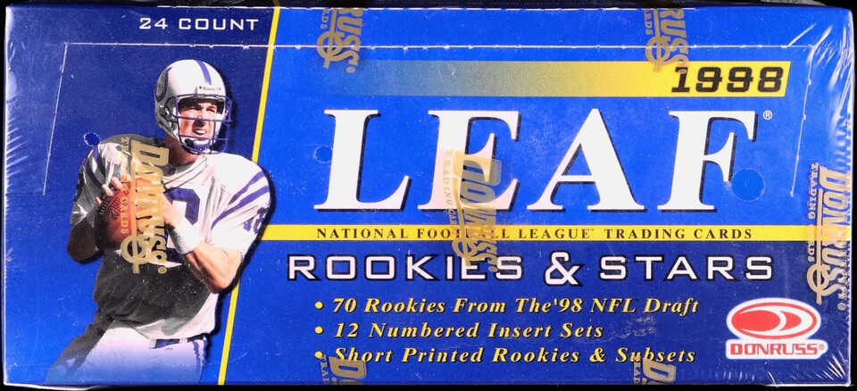 1998 Leaf Football Sealed Hobby Box, 24 Packs, Peyton Manning Randy Moss ROOKIE?
