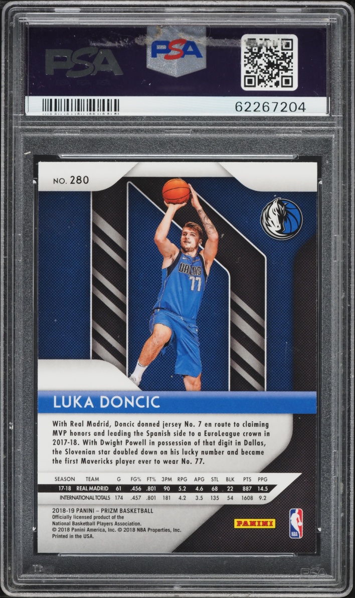 2018 Panini Prizm Luka Doncic ROOKIE #280 PSA 10 GEM MINT