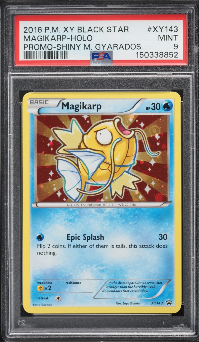 2016 Pokemon XY Promo Shiny Mega Gyarados Box Holo Magikarp #XY143 PSA 9 MINT