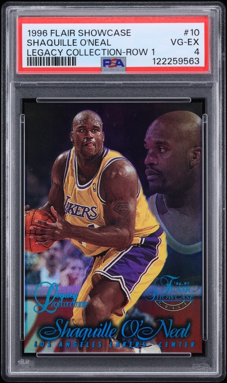1996 Flair Showcase Legacy Collection Row 1 Shaquille O'Neal /150 #10 PSA 4 VGEX