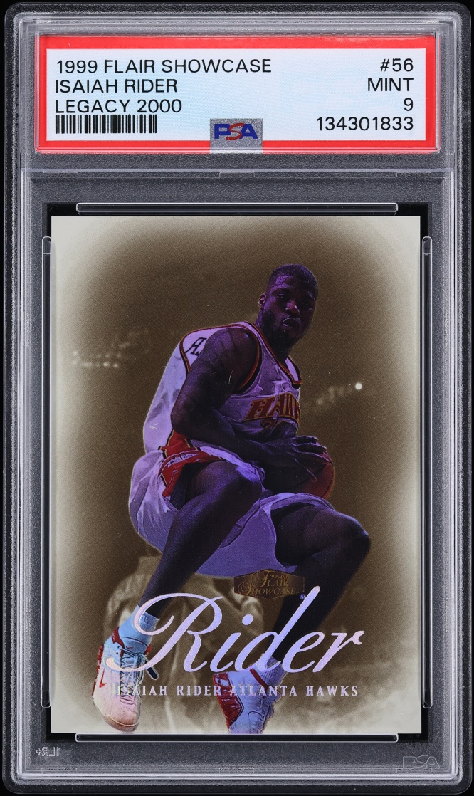 1999 Flair Showcase Legacy 2000 Isaiah Rider /20 #56 PSA 9 MINT