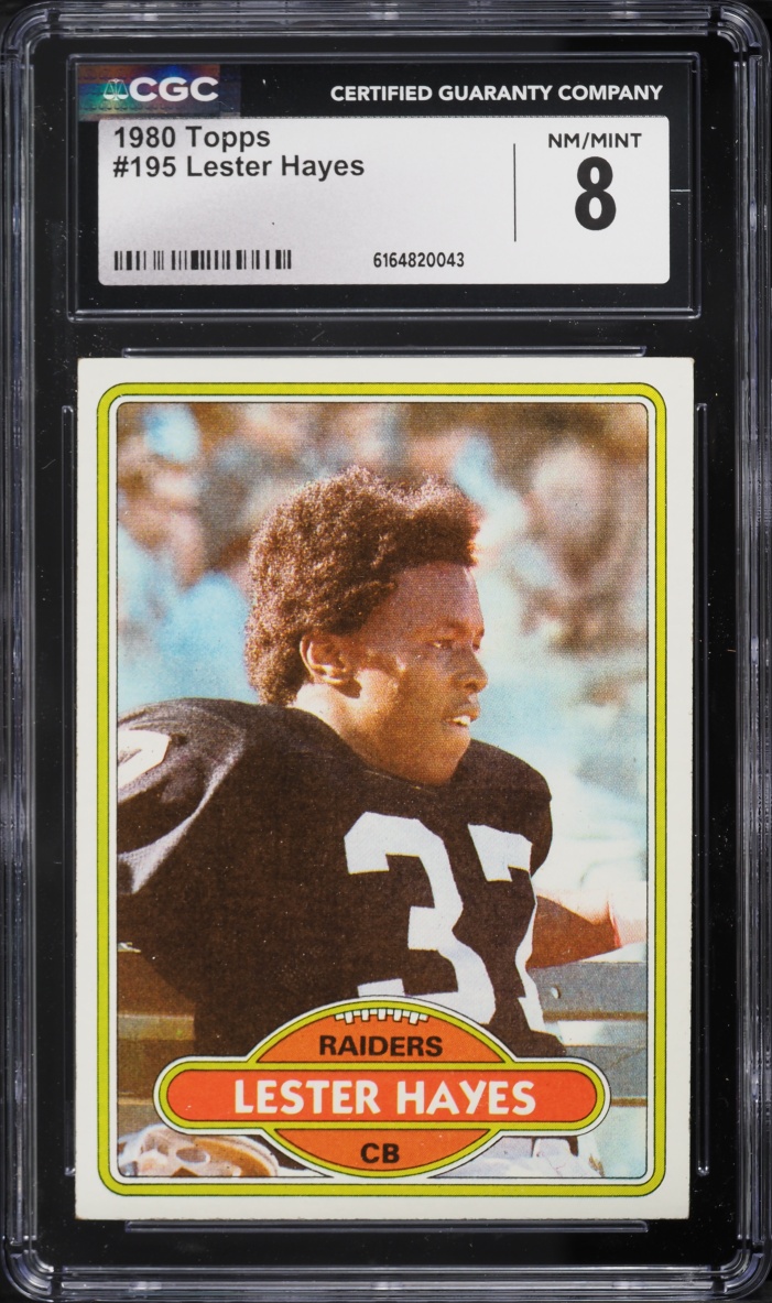 1980 Topps Football Lester Hayes ROOKIE #195 CGC 8 NM-MT