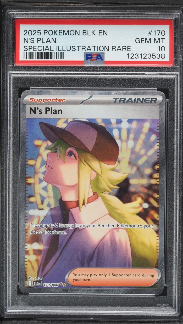2025 Pokemon Scarlet & Violet Black Bolt SIR N's Plan #170 PSA 10 GEM MINT