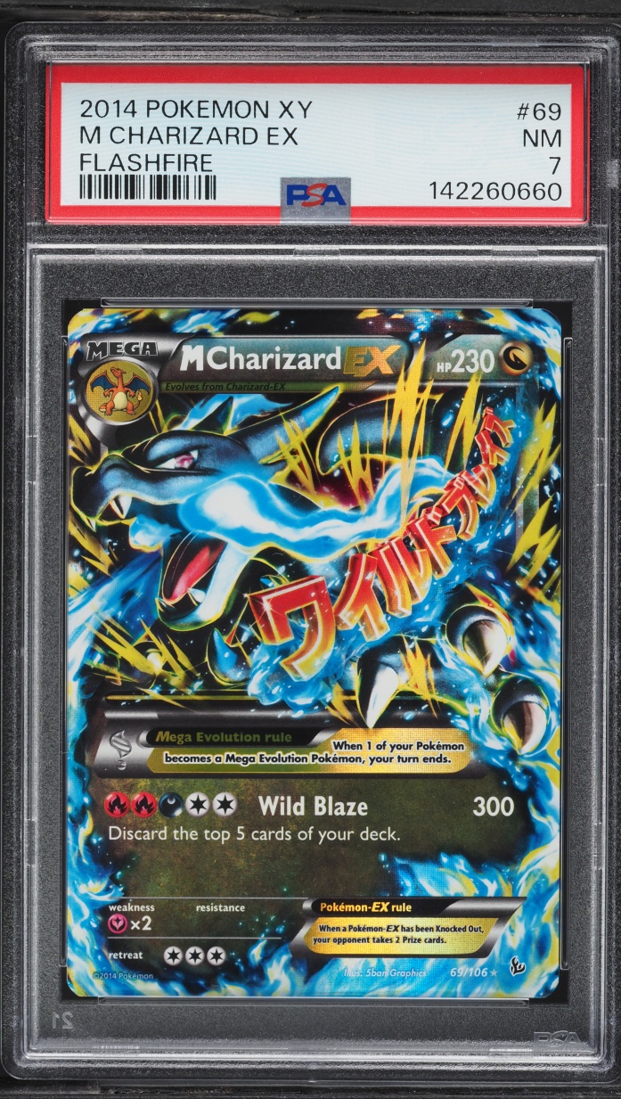 2014 Pokemon XY Flashfire M Charizard EX #69 PSA 7 NRMT