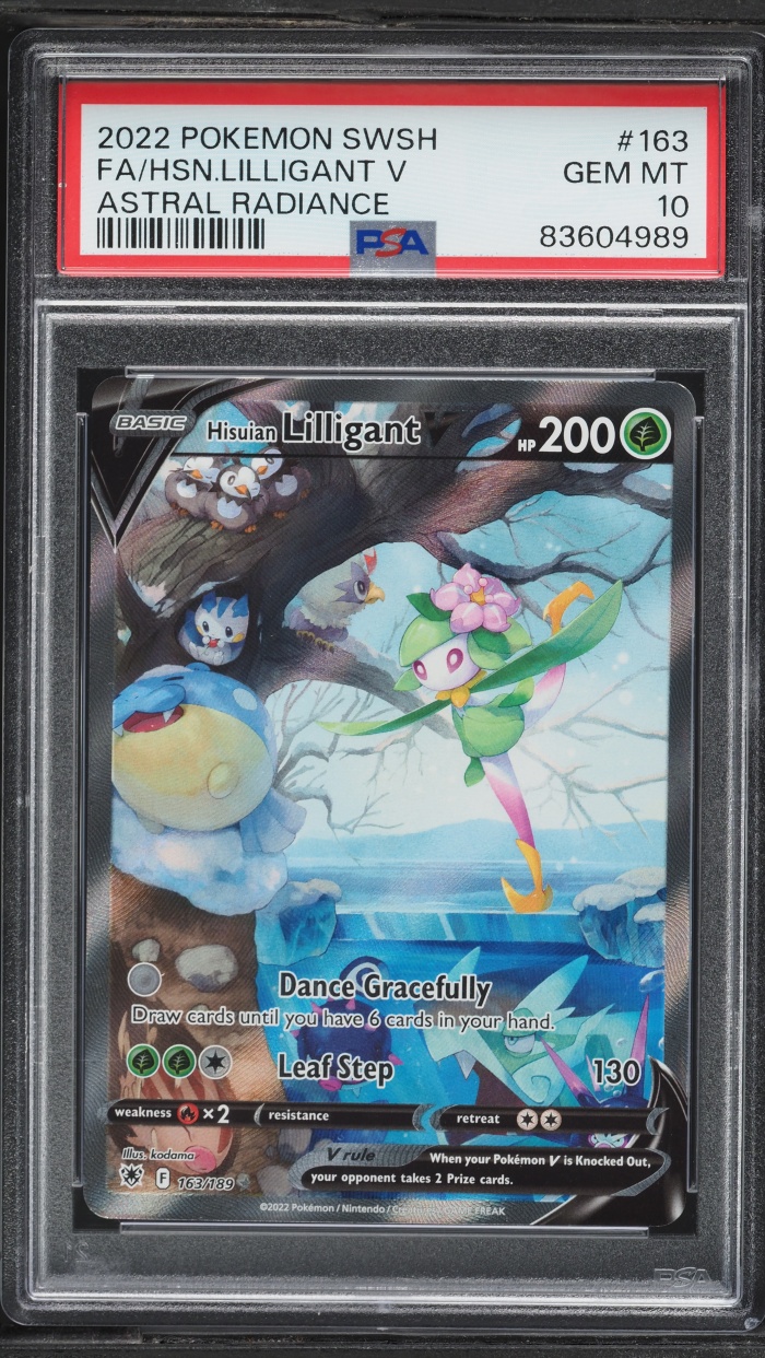 2022 Pokemon Sword & Shield Astral Radiance Full Art Hisuian Lilligant V #163 PSA 10 GEM MINT