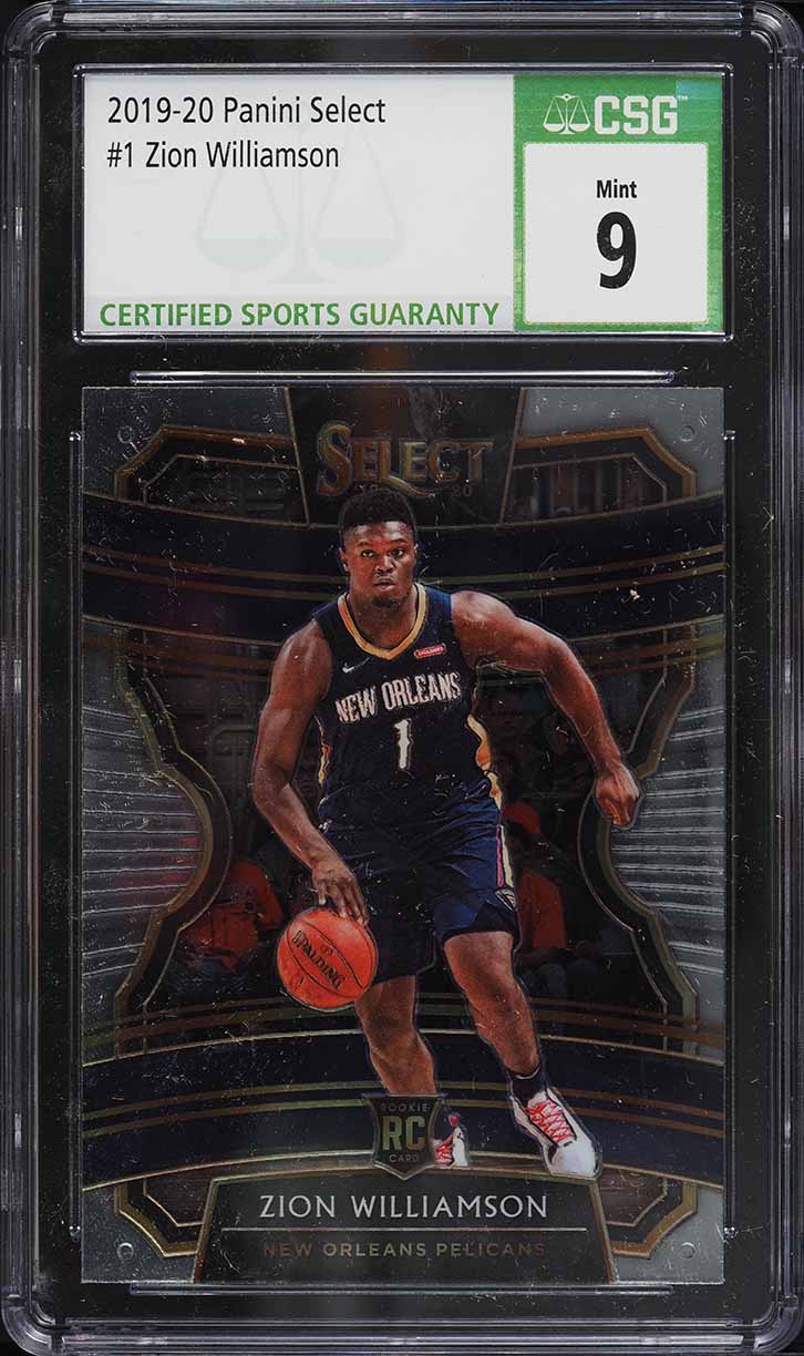 2019 Select Concourse Zion Williamson ROOKIE #1 CSG 9 MINT - Main Image