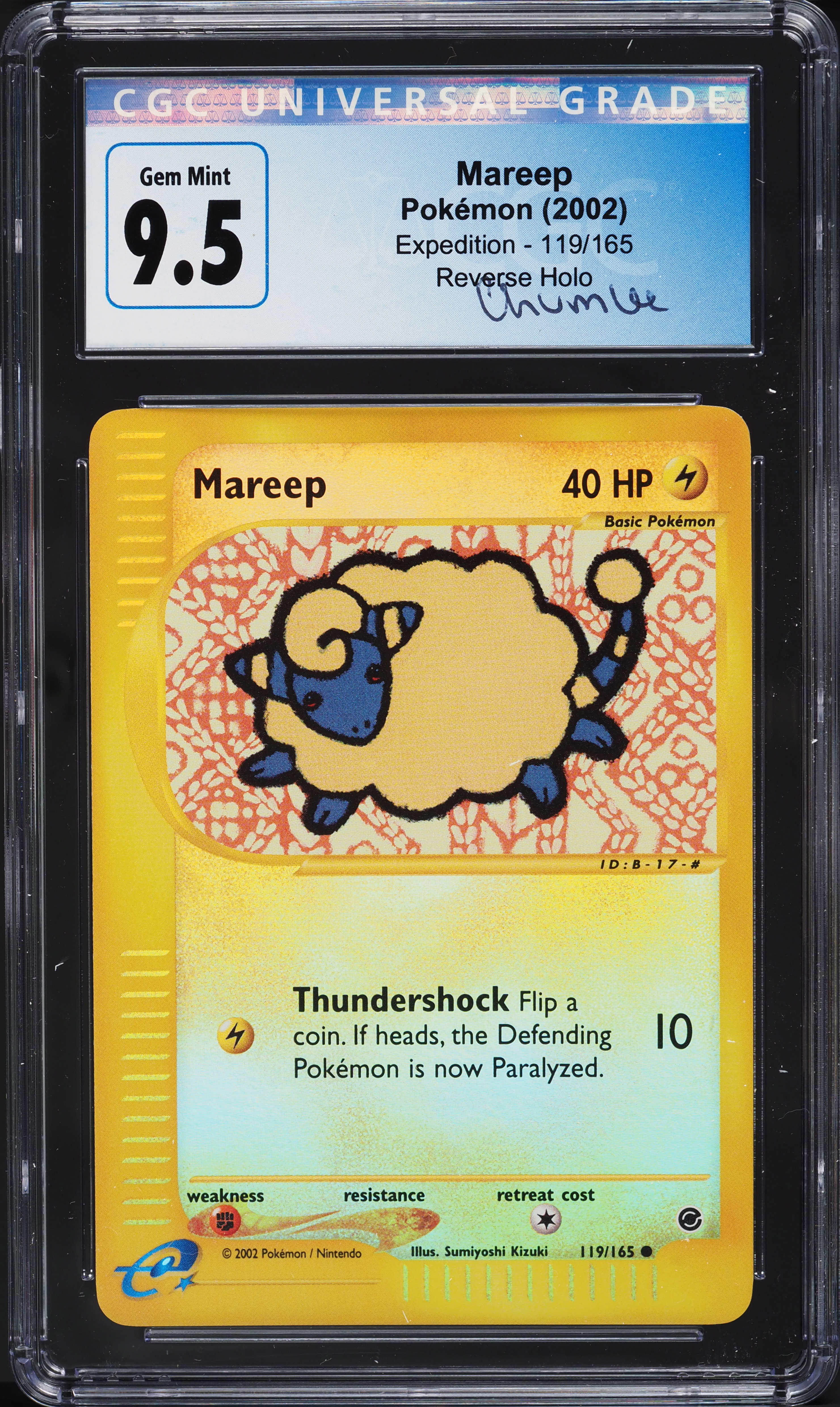 2002 Pokemon Expedition Reverse Holo Mareep #119 CGC 9.5 GEM MINT