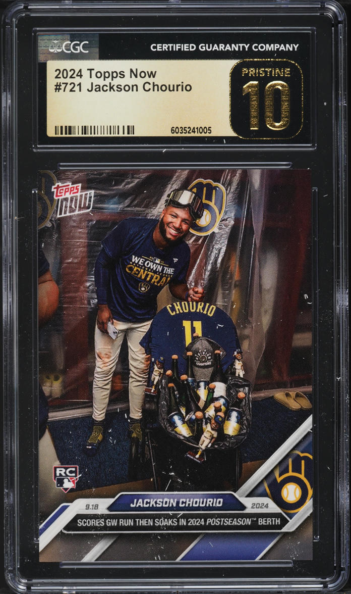 2024 Topps Now Jackson Chourio ROOKIE #721 CGC 10 PRISTINE