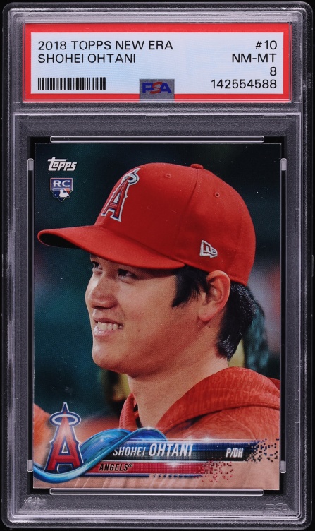 2018 Topps New Era Shohei Ohtani ROOKIE #10 PSA 8 NM-MT