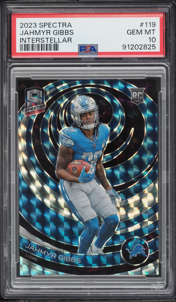 2023 Panini Spectra Interstellar Jahmyr Gibbs ROOKIE /60 #119 PSA 10 GEM MINT