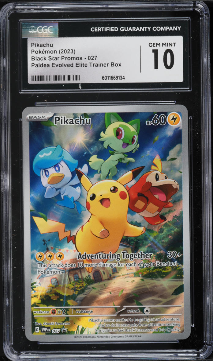 2023 Pokemon Scarlet & Violet Promo Paldea Evolved ETB Pikachu #27 CGC 10 GEM MINT