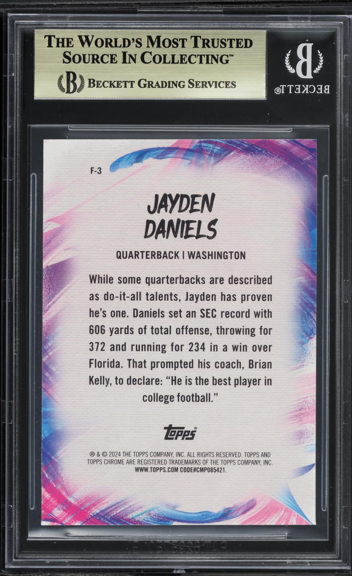 2024 Topps Chrome Finesse Jayden Daniels ROOKIE #F-3 BGS 9.5 GEM MINT