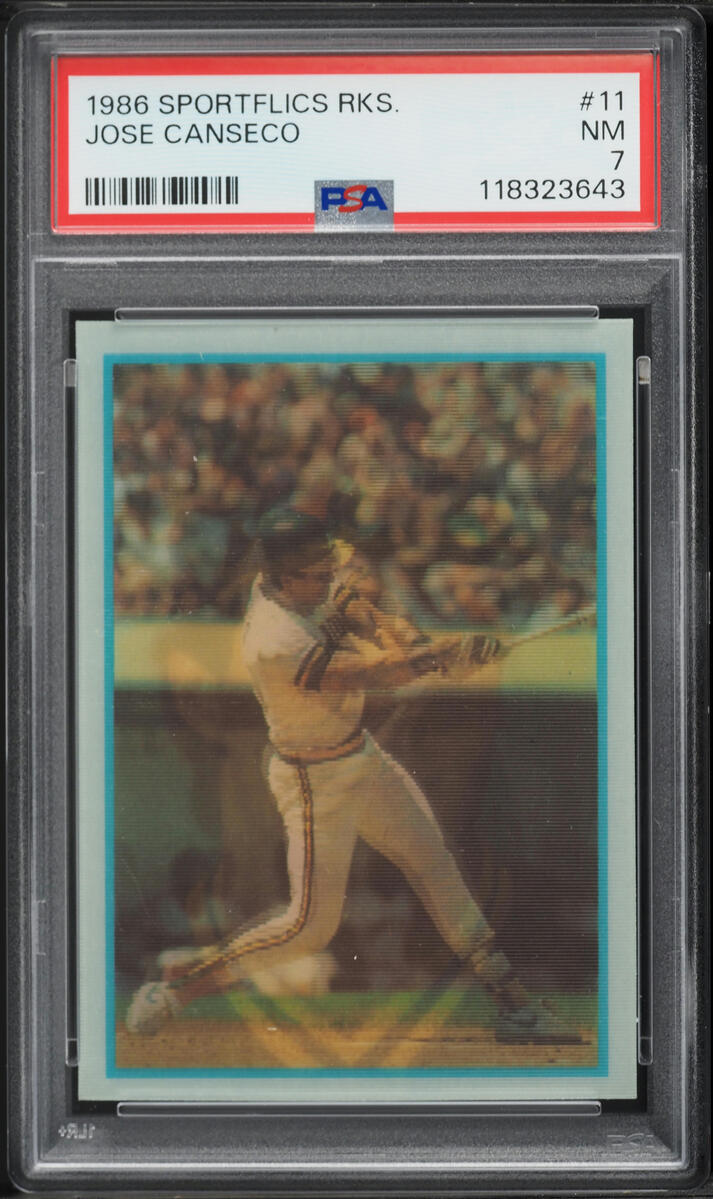 1986 Sportflics Jose Canseco ROOKIE #11 PSA 7 NRMT