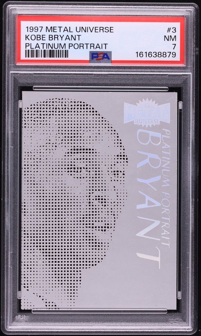 1997 Metal Universe Platinum Portrait Kobe Bryant #3 PSA 7 NRMT