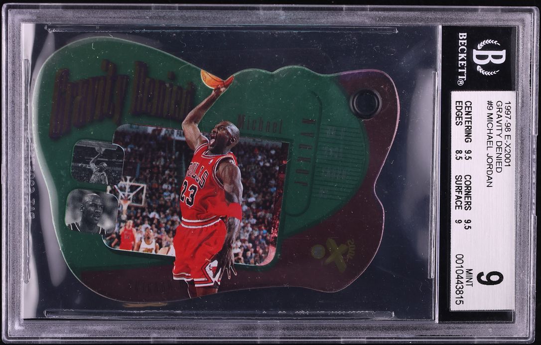 1997 Skybox E-X2001 Gravity Denied Die-Cut Michael Jordan #9 BGS 9 MINT