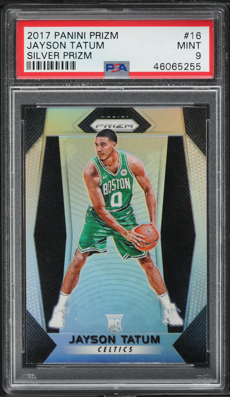 2017 Panini Prizm Green Jayson Tatum ROOKIE #16 PSA 9 MINT on