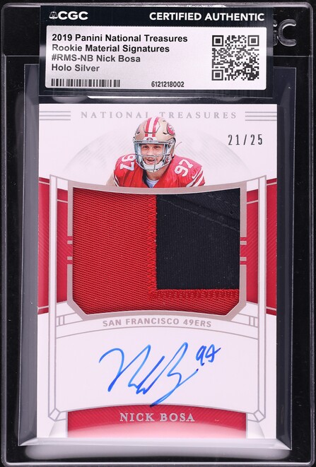 Nick Bosa Rookie Card - 2019 Panini The National VIP Silver Chrome