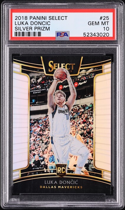 2018 Select Concourse Silver Prizms Luka Doncic ROOKIE #25 PSA 10 GEM MINT